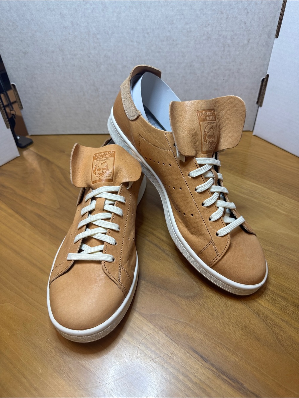 Adidas Men’s Leather Sneakers Horween Leather Edition - Picture 3 of 6